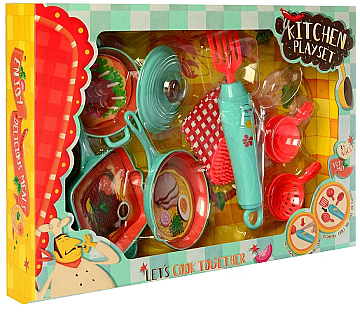 

Посуда "Kitchen Play Set", сковородка, кастрюля, кухонные принадлежности, лопатка - Shantou (20-915521)