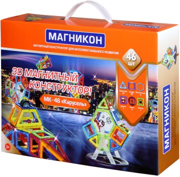 

3D магнитный конструктор, 46 деталей - Магникон МК-46 (20-531181)