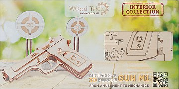 

Деревянный 3D конструктор, Пистолет М1 - Wood Trick (20-701984)