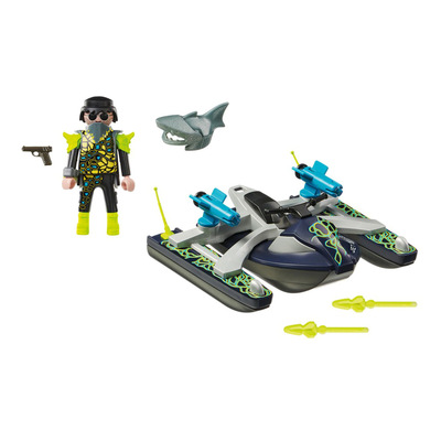 

Конструктор Playmobil Top agents Водный скутер команды Акула (70007) (10-561282)