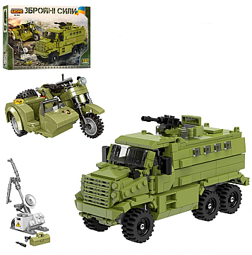 

Конструктор "KB 009 Военная техника" мотоцикл/машина - Limo Toy (20-995229)