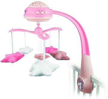 

Карусель музыкальная електрическая з проэктором, розовая - Canpol Babies (20-902235)