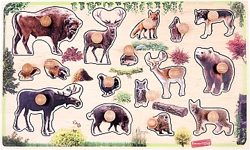 

Рамка-вкладыш "Жители леса" - Komarovtoys (20-950393)