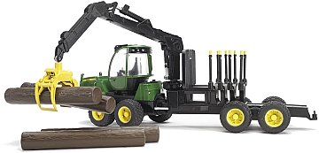 

Трактор с прицепом с манипулятором и бревнами John Deere, 1:16 - Bruder (20-927701)