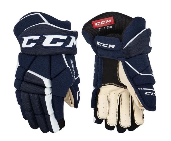 

Краги CCM TACKS 9040 JR подростковые, Размер 10", синий/белый, 9040-JR-10-NW