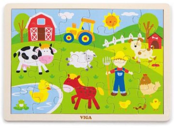 

Пазл "Ферма" 24 элемента - Viga Toys (20-492825)
