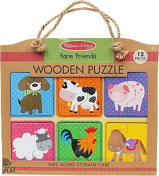 

Деревянные пазлы в футляре "Друзья фермы" - Melissa&Doug (20-944601)