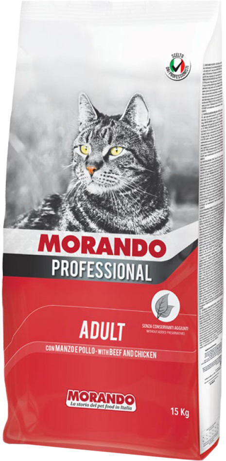 

Сухой корм для взрослых кошек Morando Adult с говядиной и курицей 15 кг