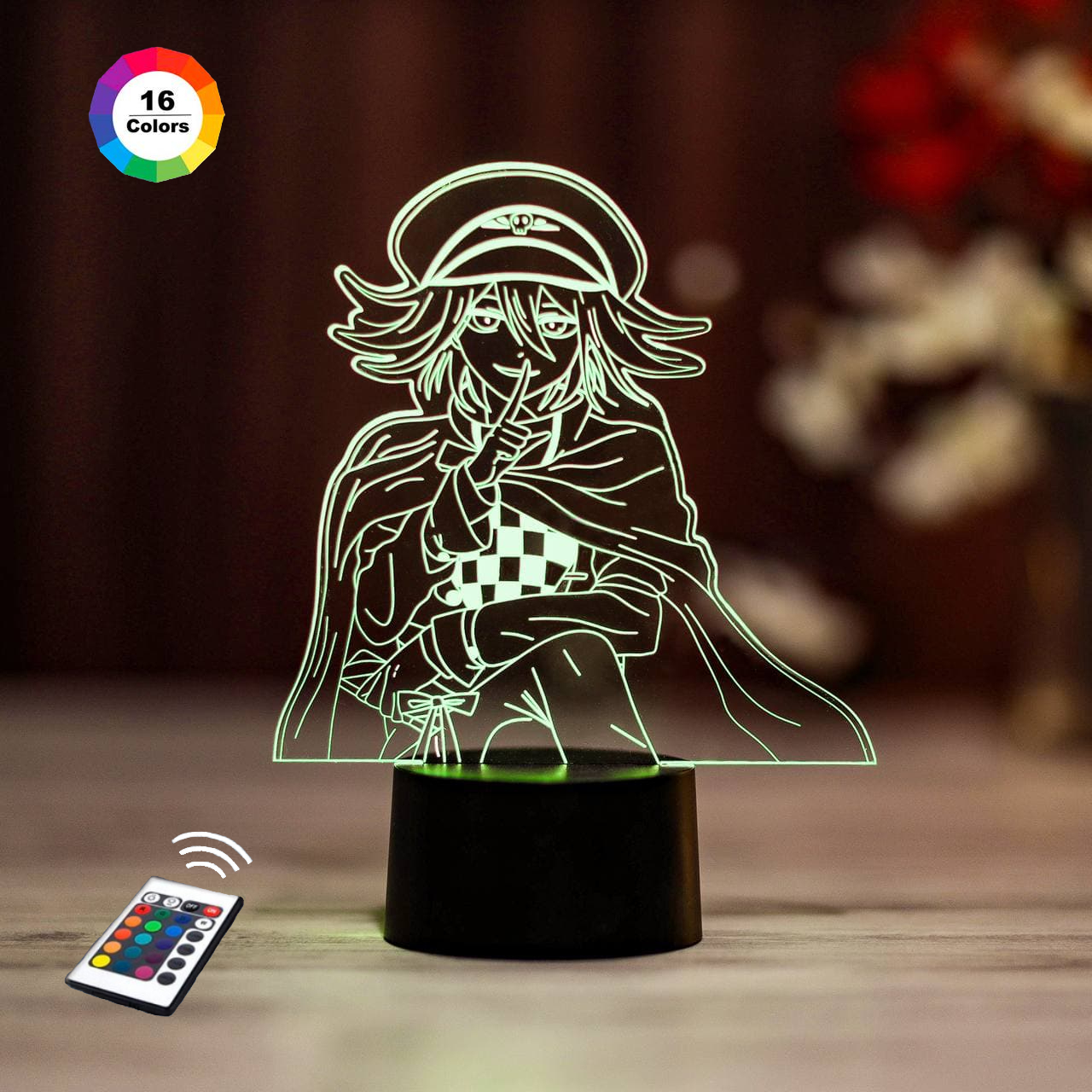 

3D ночник "Кокичи Ома 2" 16 цветов + пульт ДУ + адаптер 3DTOYSLAMP