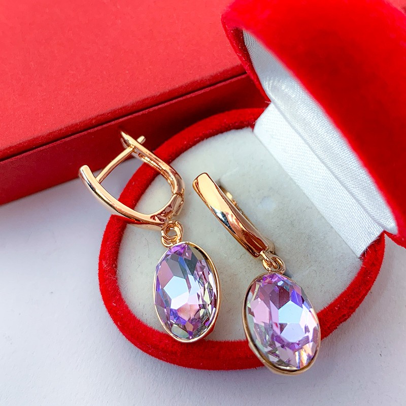 

Серьги Ивент кристалл SW (медицинское золото)