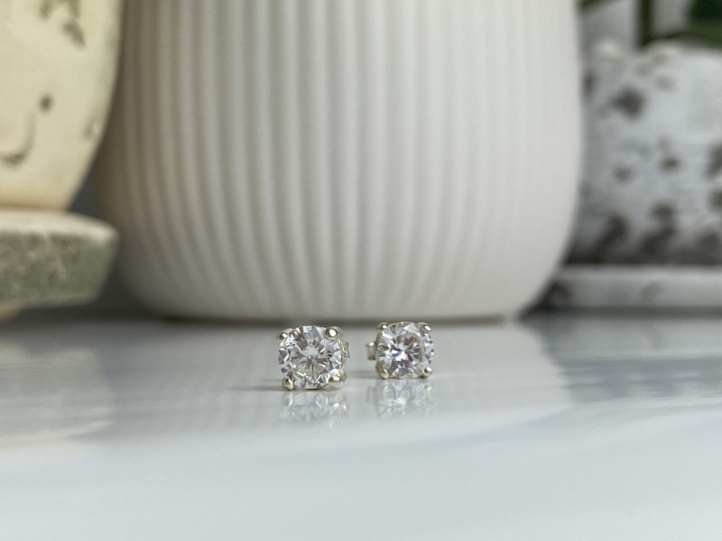 

Серебряные серьги-гвоздики с фианитами Блеск Sky Jewelry 002177