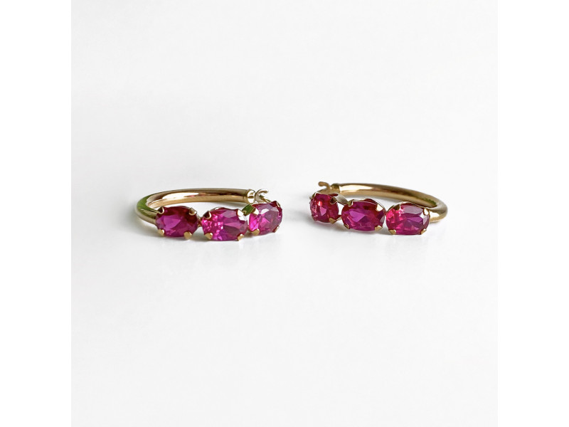 

Золотые серьги с рубинами Романтика Sky Jewelry 002563
