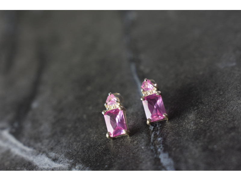 

Серебряные серьги с Розовым Топазом 925 проба Sky Jewelry 001182