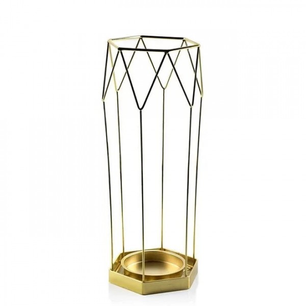 

Подставка для зонта металлическая Flora золотая 45 см. 30247