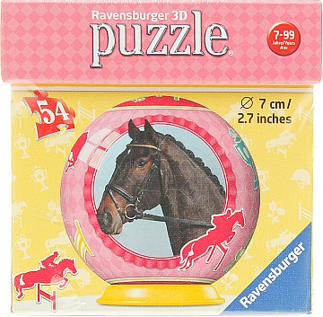 

3D Пазл "Спортивные лошади", розовый - Ravensburger (20-274225)