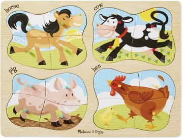 

Пазл 4 в 1 "Ферма" - Melissa&Doug (20-381441)