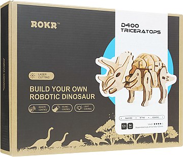 

Деревянный конструктор на р/у "Трицераптос" - Robotime (20-580773)