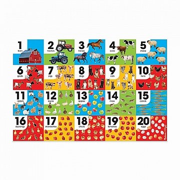 

Напольный пазл "Числа/Ферма", 24 эл. - Melissa&Doug (20-822198)