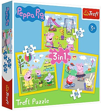 

Пазл 3 в 1 "Веселый день Свинки Пеппы / Peppa Pig" - Trefl (20-793792)