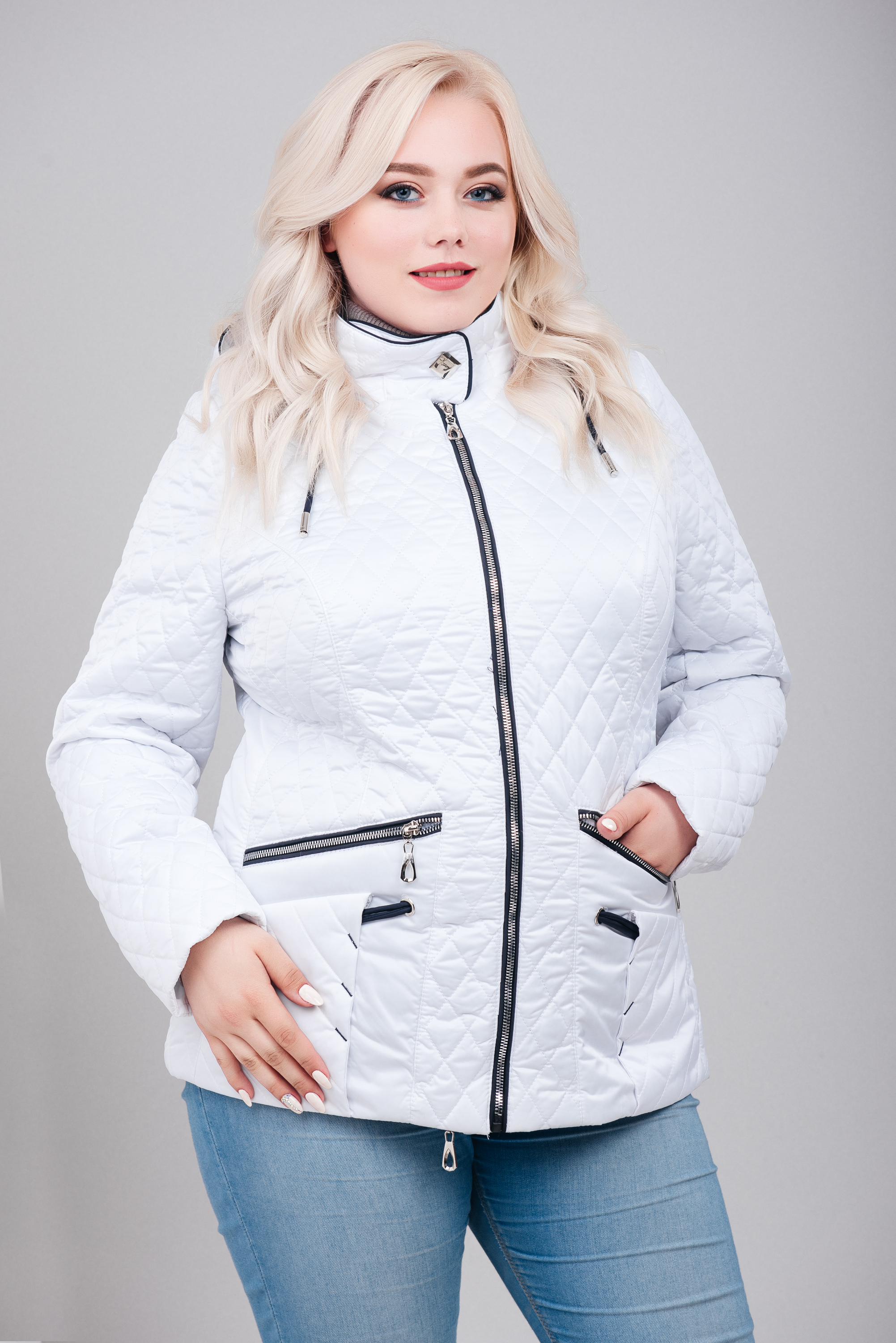 

Женская куртка PoliNika «Злата» 50 Белый