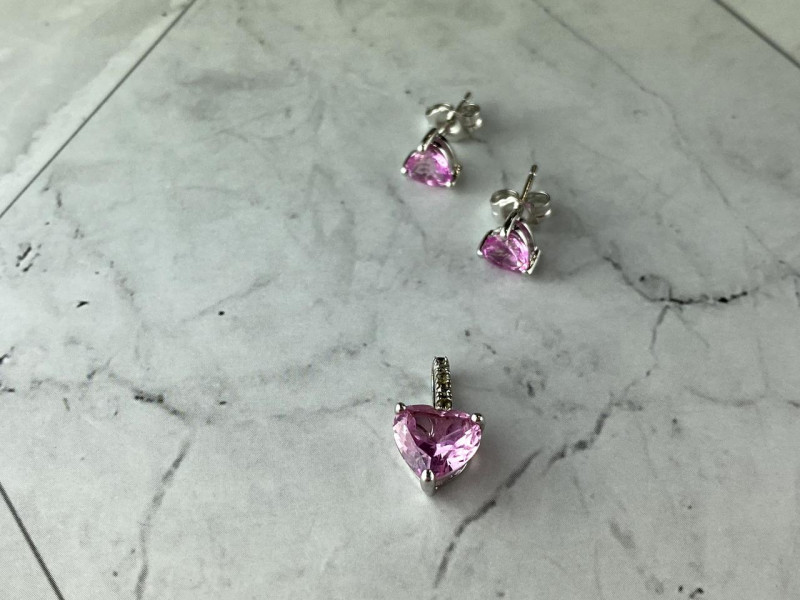 

Серебряный Комплект с Морганитом и Фианитами *Сердце* Натуральный Sky Jewelry 002034