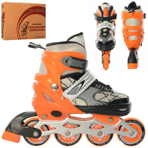 

Роликовые коньки раздвижные Profi 35-38 р оранжевый A4141-M-ORYV