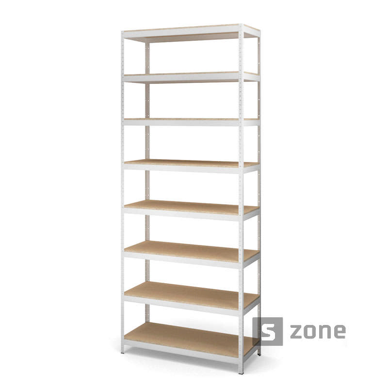 

Стеллаж 250x100x40 см, Харди-Про, Белый, 8 полок ДСП, до 120 кг/полку (Харди-Про-18064, металлический, модульный, полочный, разборной для дома, офиса, кладовки, гаража, магазина, склада)/Стелаж металевий для дому, офісу, комори, складу