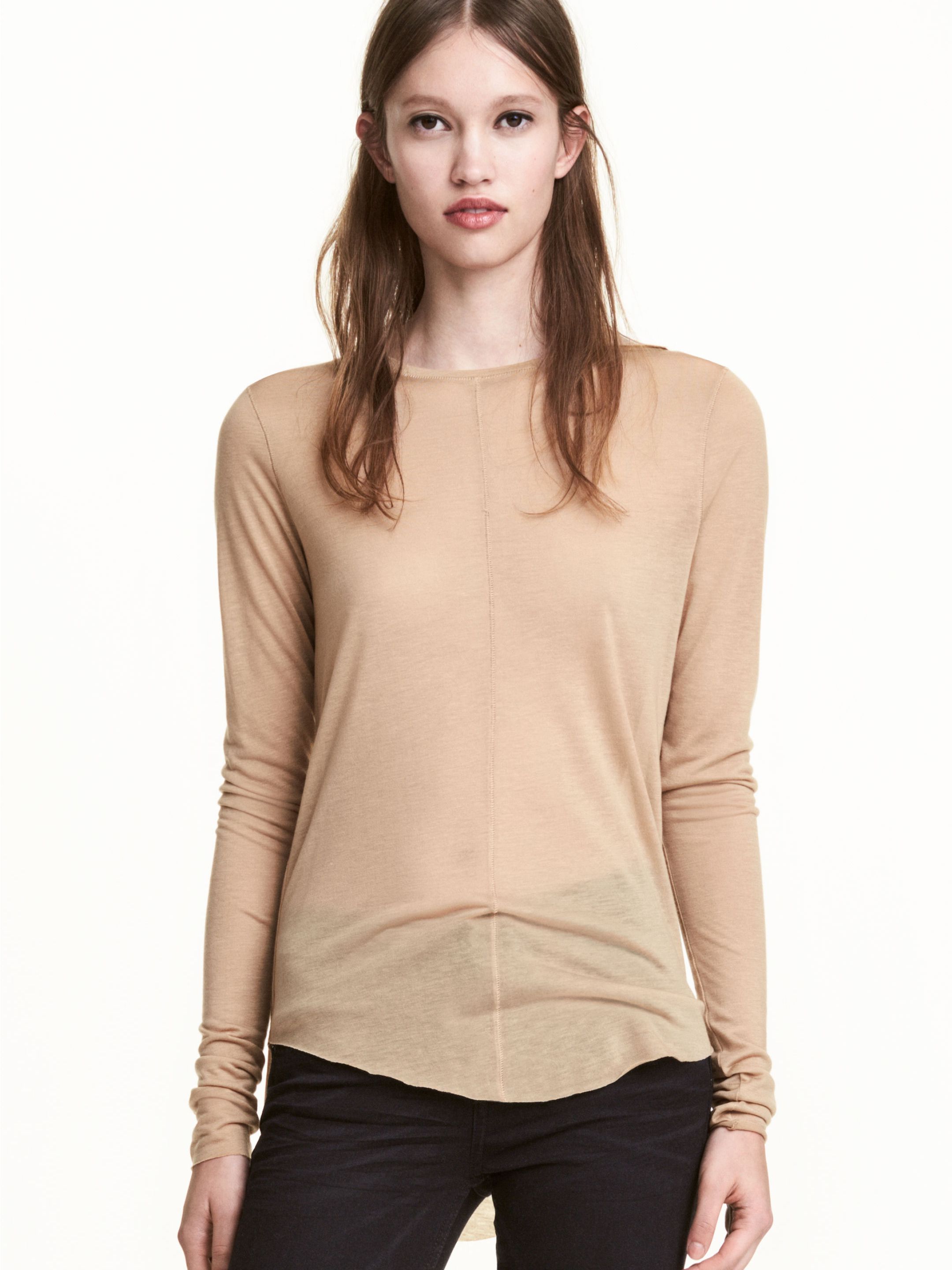 

Лонгслив H&M 4723465-ACTQ M Бежевый