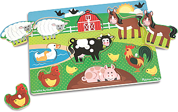 

Формовой пазл "Животные фермы" - Melissa&Doug (20-656776)