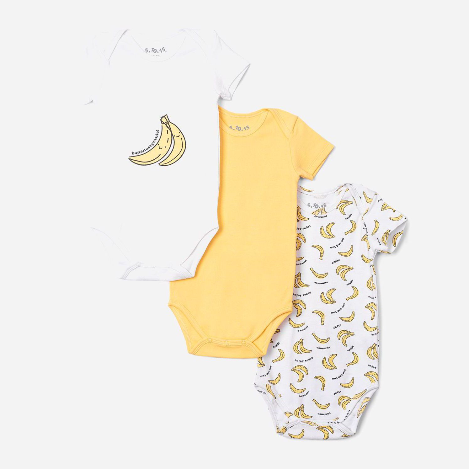 

Боди-футболка 5.10.15 Underwear 5W4016 74 см 3 шт Белый/Желтый (5902361974257)