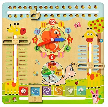 

Деревянная игрушка "Часы. Календарь природы", MD 2063 - Tree Toys (20-988731)