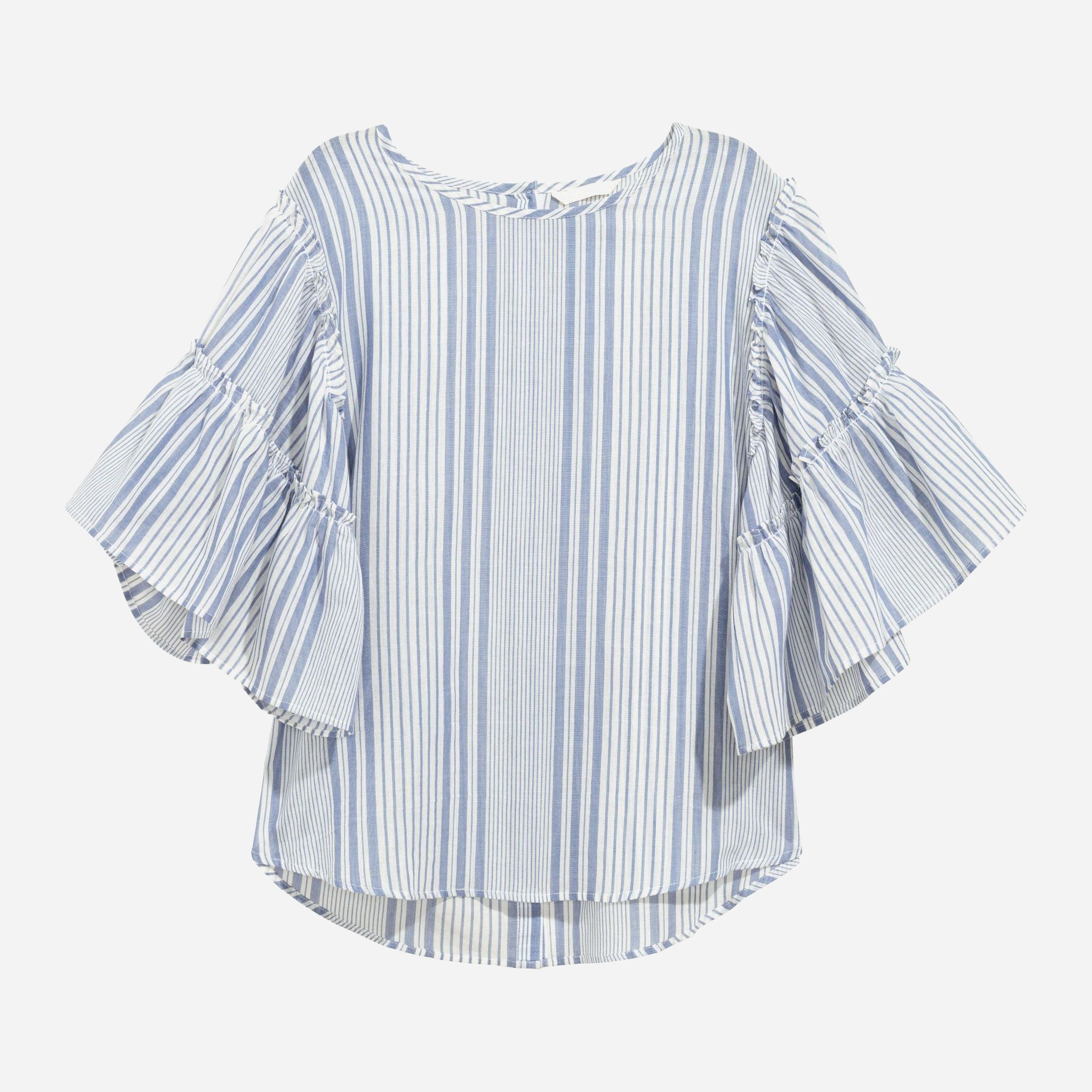 

Блузка H&M 6354187-AAYL 46 Белая с голубым