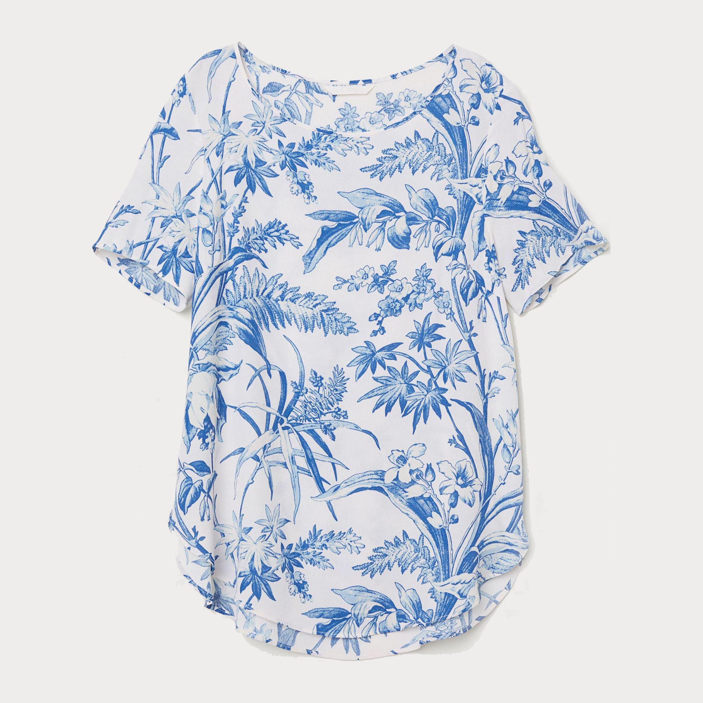 

Блузка H&M 6482567-ACSA 36 Белая с синим