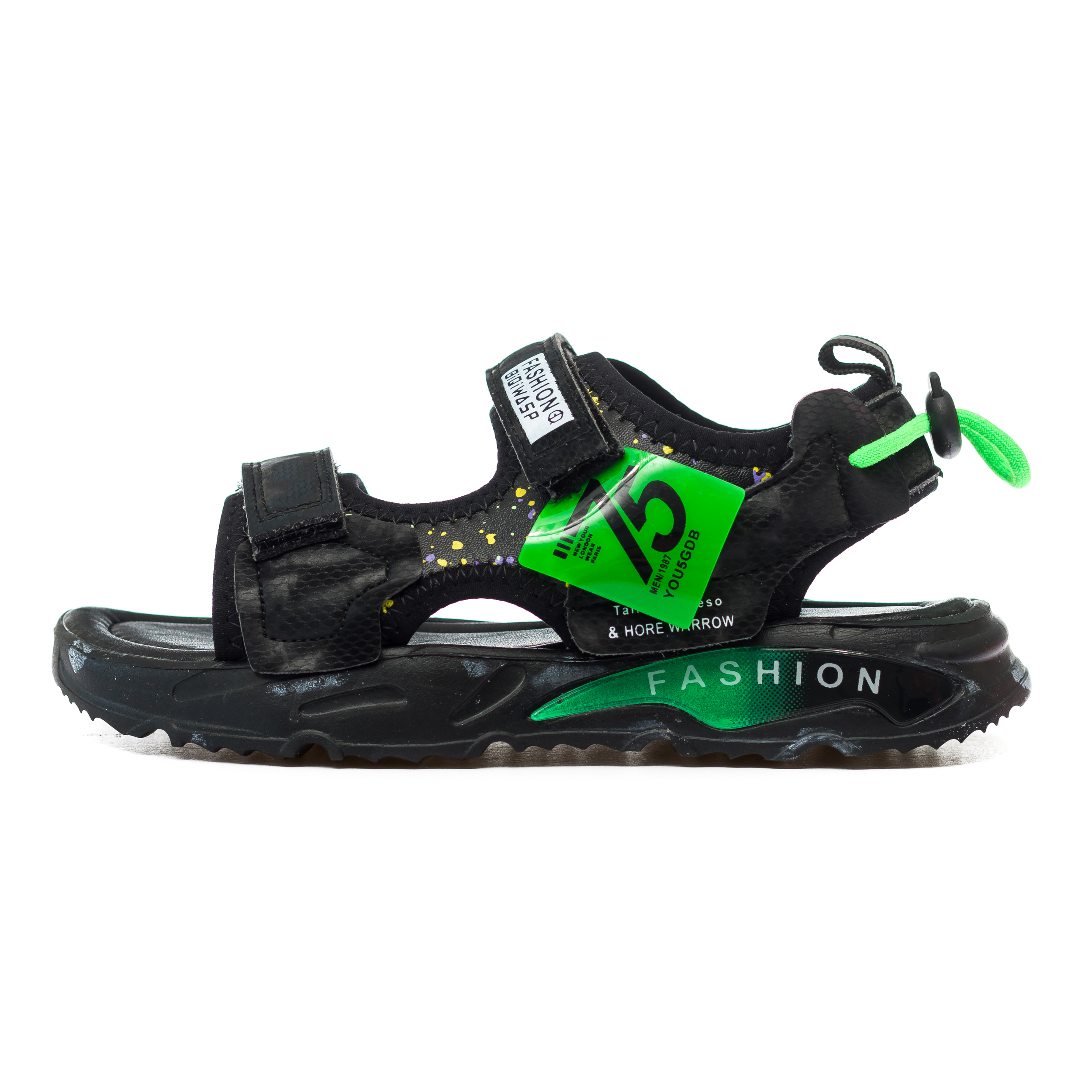 

Босоножки Fashion 32-37 спорт черн 33