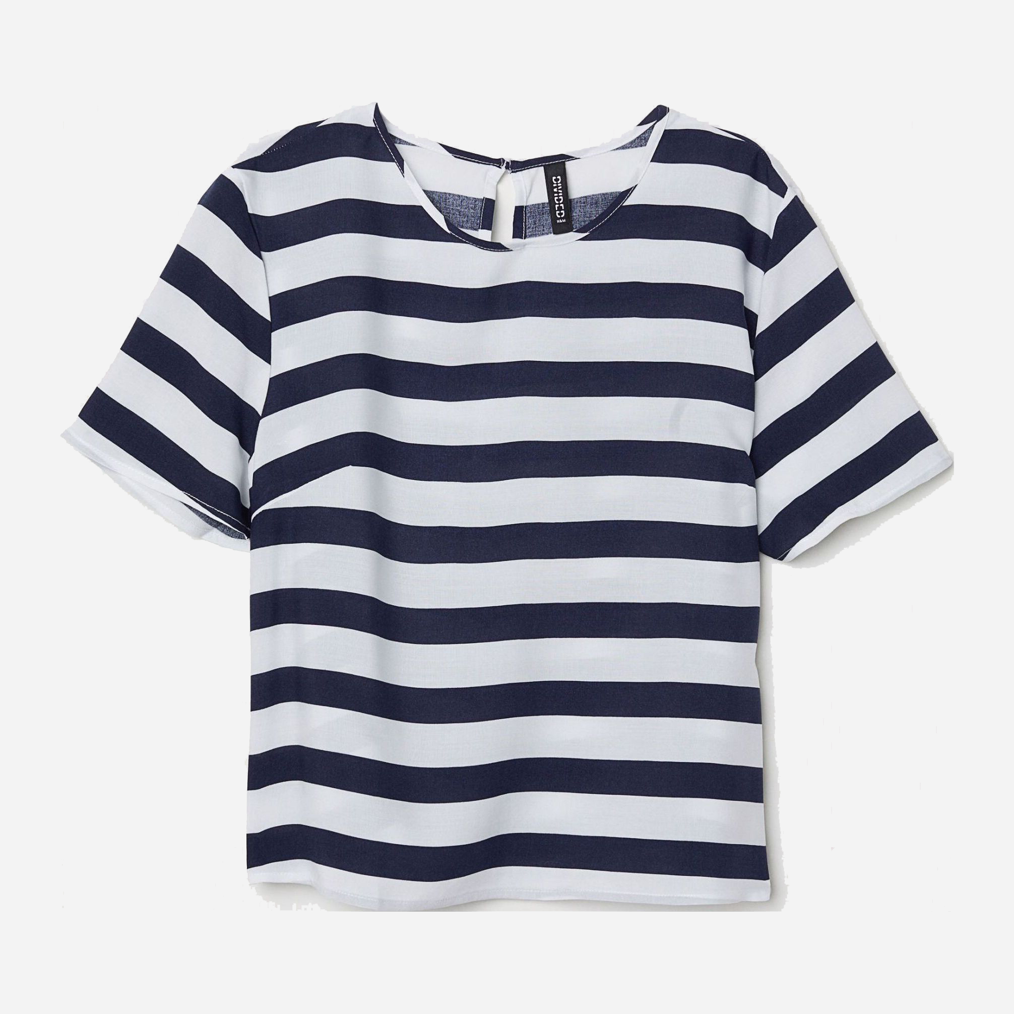

Блузка H&M 6284697-ADGG 34 Синяя с белым