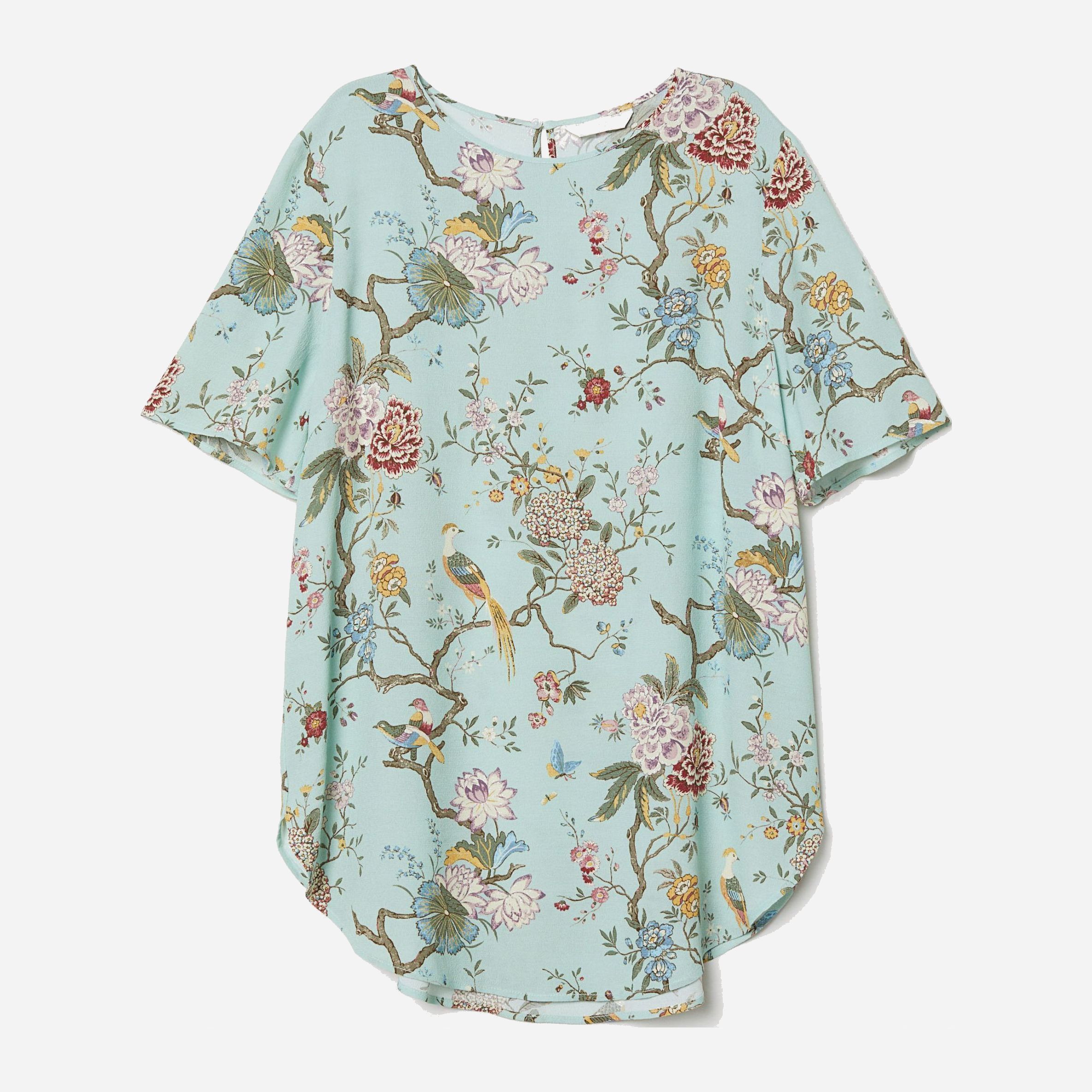 

Блузка H&M 6840298-ADCW 38 Мятная с разноцветным