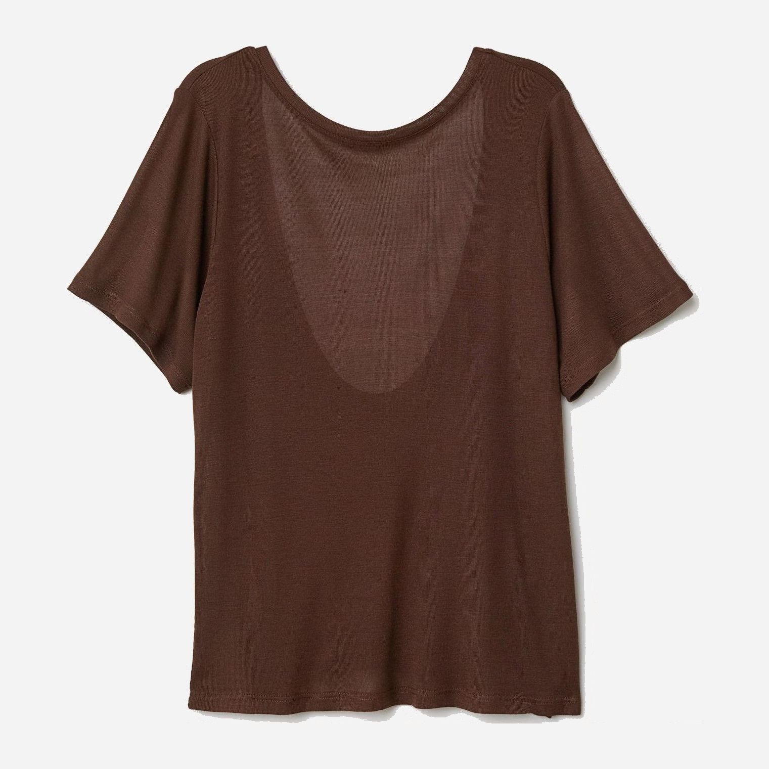 

Футболка H&M 4454198-ACVE 34 Коричневая