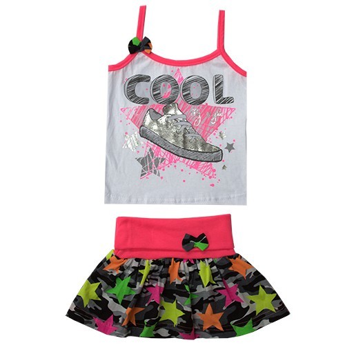

Костюм (майка + юбка) Дрёма Cool 104-110 см белый с розовым (950)
