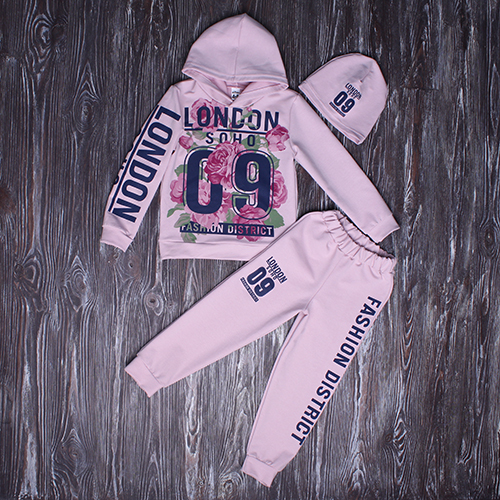 

Спортивный костюм Дрёма "London" 110-116 см пудровый (2225)