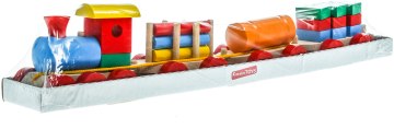 

Деревянный паровоз и 3 вагона, Р203 - Komarovtoys (20-99915)