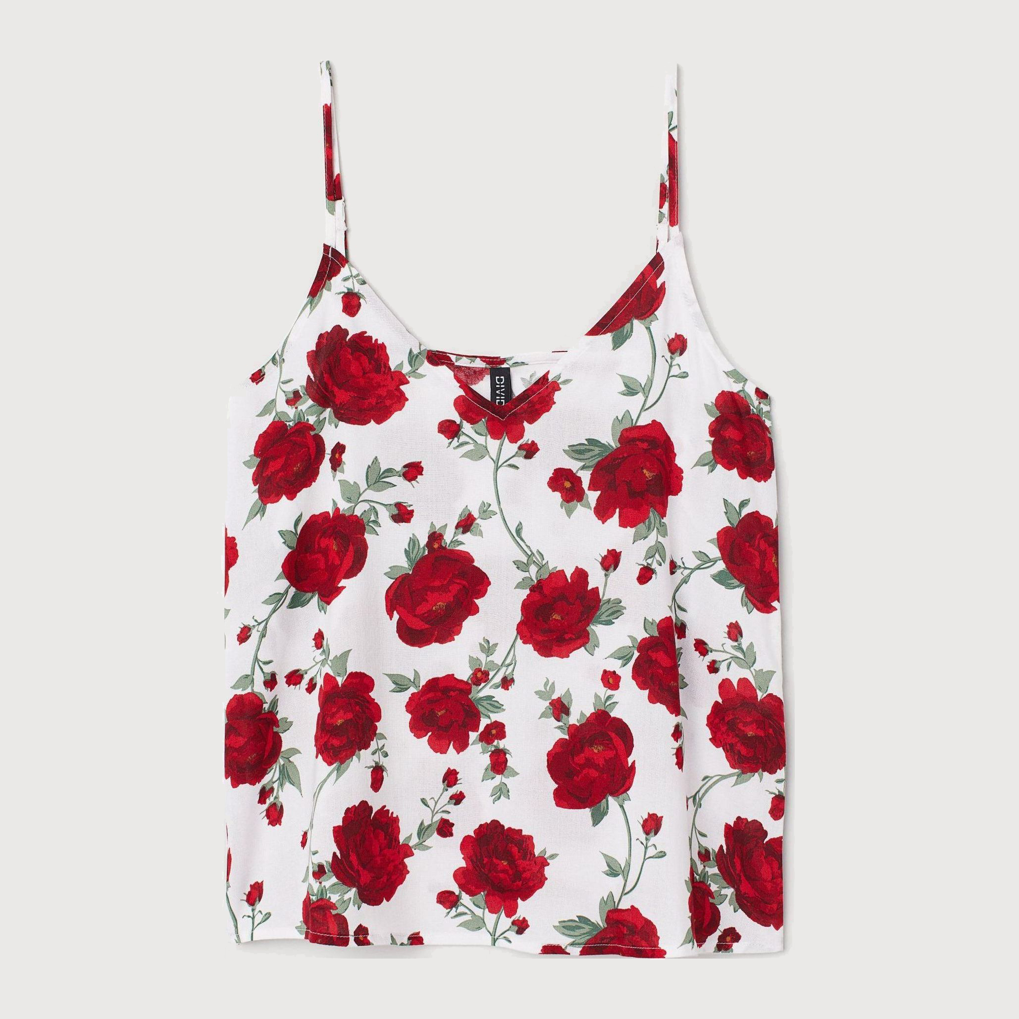 

Топ H&M 7231519-AASP 34 Белый с красным