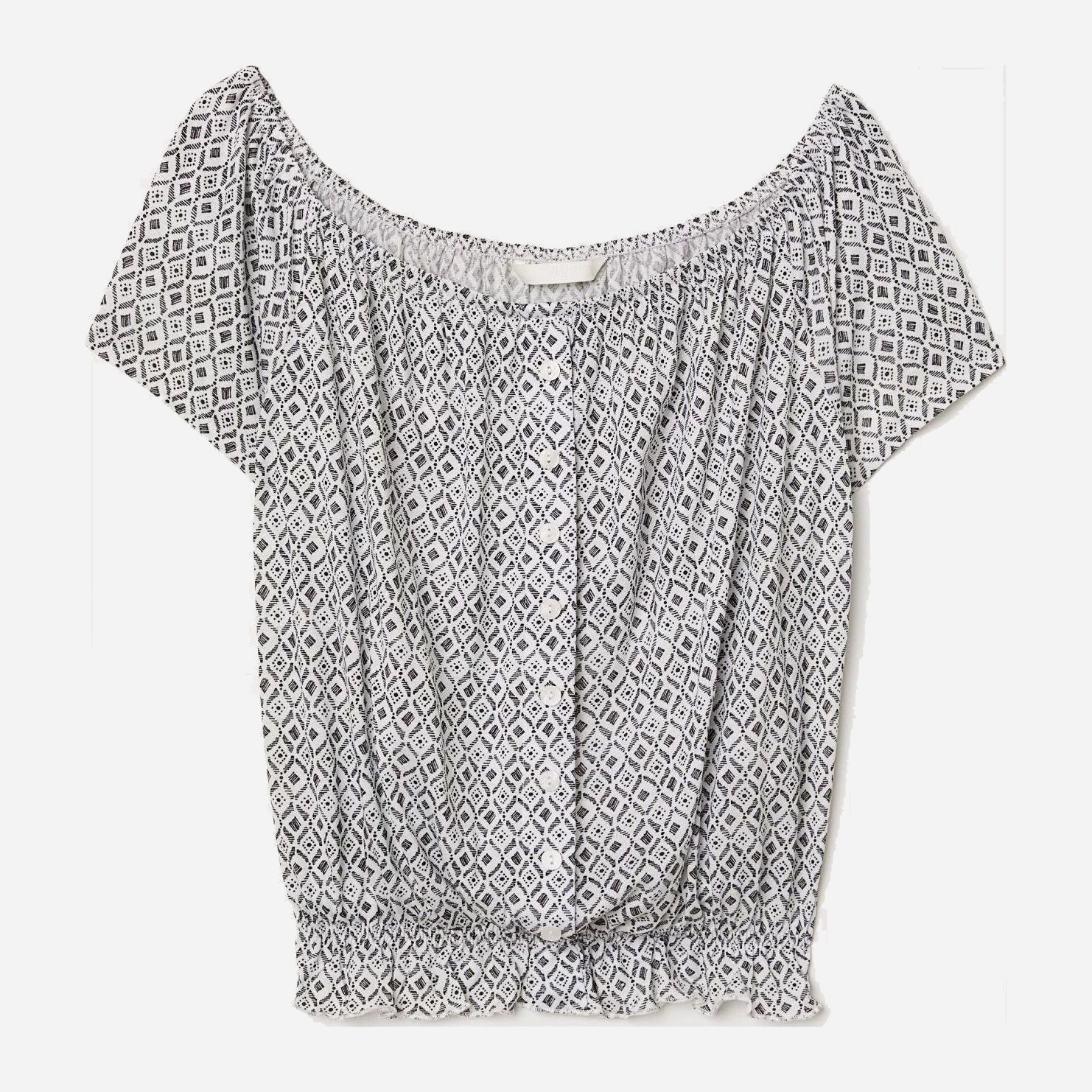 

Топ H&M 6955838-AAOL L Белый с черным