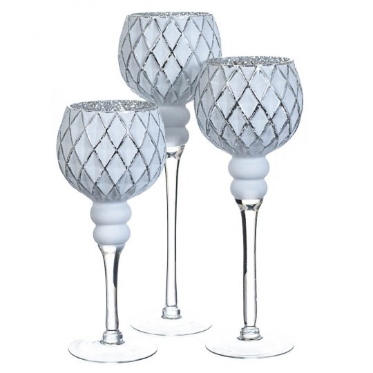 

Набор стеклянных подсвечников из 3-х штук Unicorn Studio 40 см, 35 см, 30 см. 02006-006 /40006929