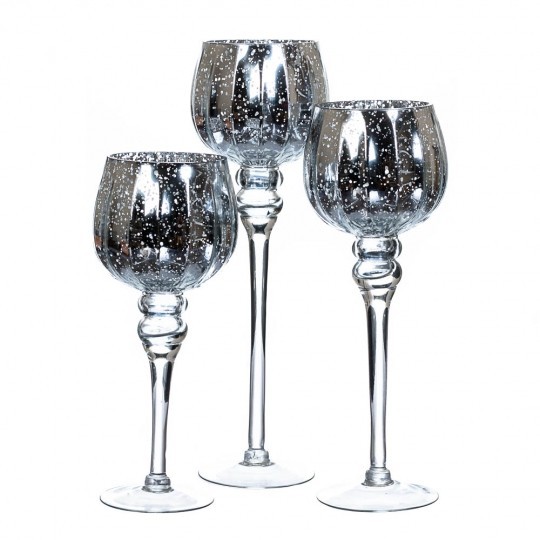 

Набор стеклянных подсвечников из 3-х штук Unicorn Studio 40 см, 35 см, 30 см. 02006-001 /40006928