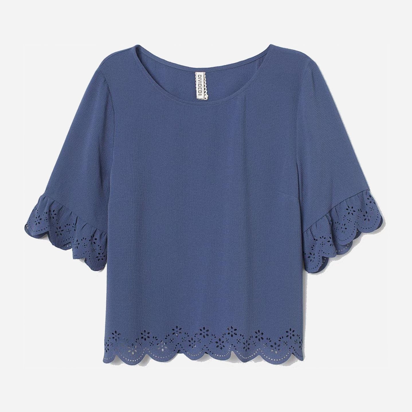 

Блузка H&M 7785820-ACUI 38 Бледно-синяя
