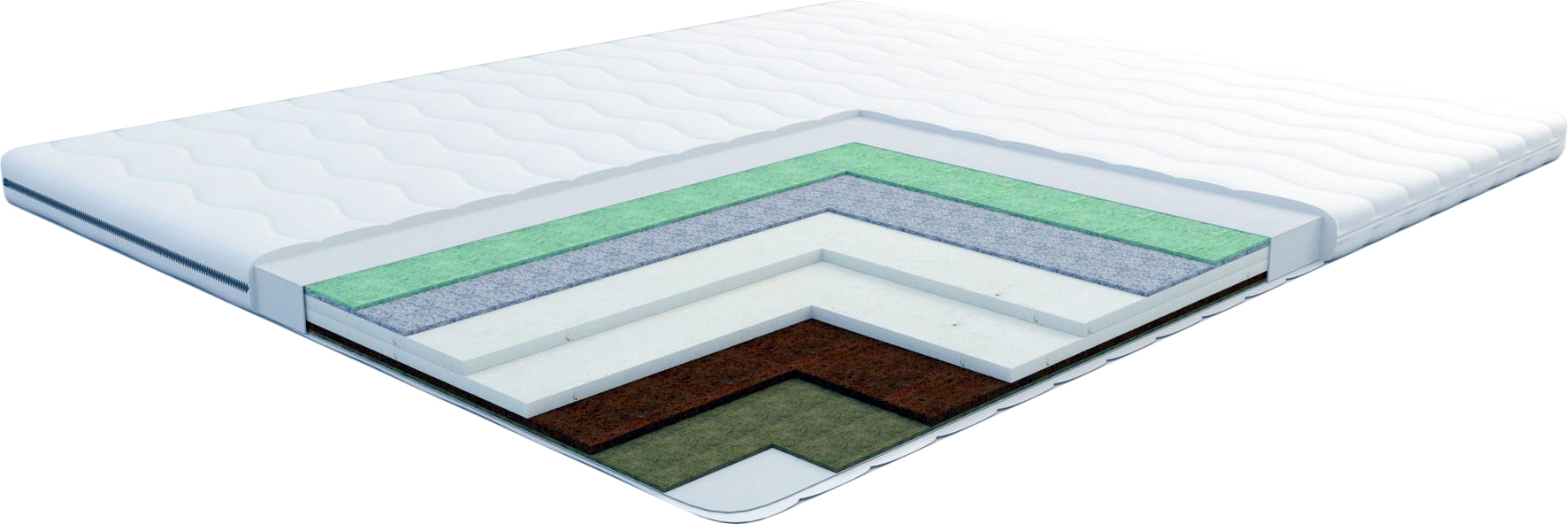 

Тонкий матрас-топпер Divaso Green Tea Combo 150х190 см