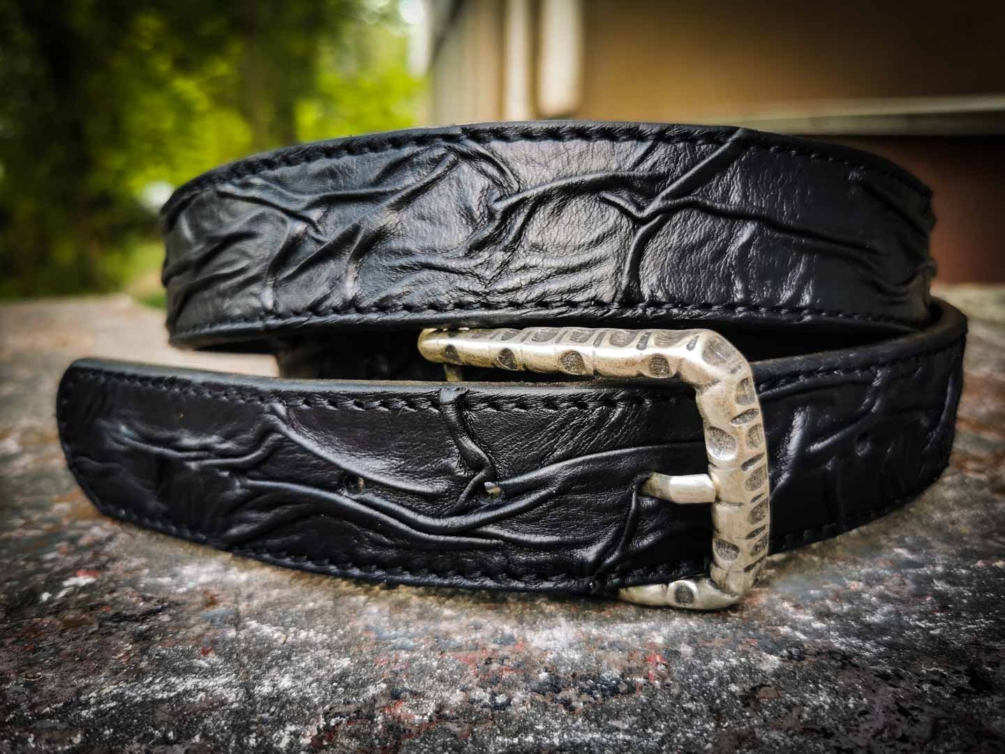 

Мужской кожаный ремень Smyrnov Leather 120 см Черный