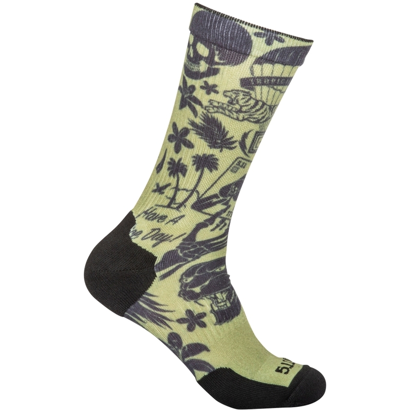 

Носки 5.11 Sock & Awe Crew Tropic Thunder 10041AE Small, Army Green