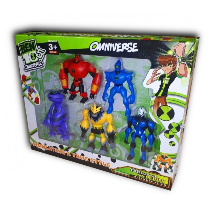 

Набор из 5 экшен-фигурок Boya Бен 10 Omniverse 5 Armodrillo Nanomech Chamalien Shocksquatch Rook Blonko (0844A)