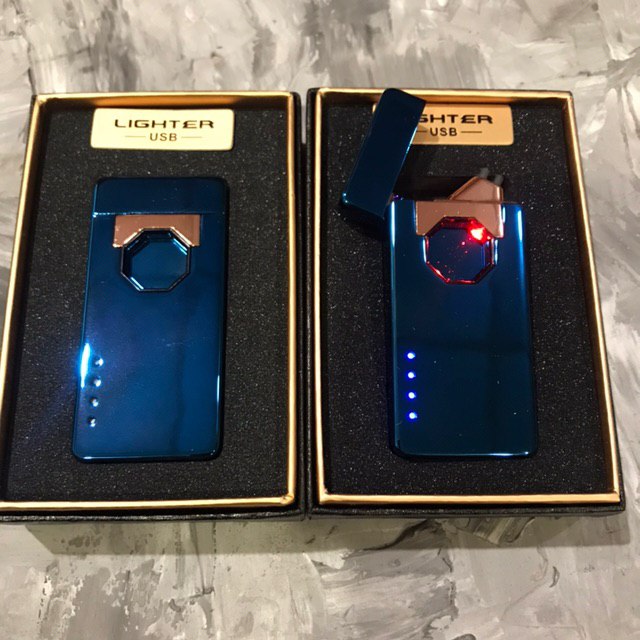

Зажигалка Usb 2-Й Импульс 41231 Синяя + Уровень Заряда